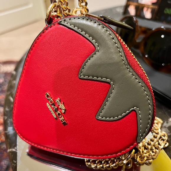 Coach Bags Nwt Coach Strawberry Coin Case Chain Crossbody 4 4l X 4